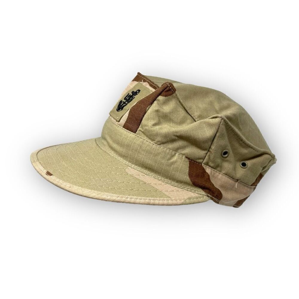 Marine USMC 8 Point Ripstop Desert Camo Utility Cover Hat Cap Size Small